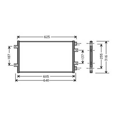 Condenseur de Climatisation pour FIAT PUNTO II ph.1 1999-2003, OEM: 46799862, Neuf