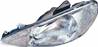 Phare Optique avant gauche pour PEUGEOT 206 ph.1, 1998-2003, H4, (verre stri), Neuf