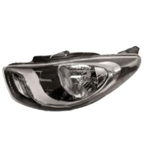 Phare optique avant gauche H4 pour HYUNDAI I10, 2010-2013, corps noir, neuf