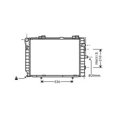 Radiateur de refroidissement moteur pour MERCEDES CLASSE C 1993-2000 (W180-202), OEM: 2025005103, Neuf