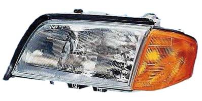 Phare Optique avant gauche pour MERCEDES (W180-202) CLASSE C 1993-1997, H1+H1+H3, Neuf