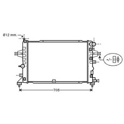 Radiateur de refroidissement moteur pour OPEL ASTRA H 2004-2007, OEM: 1300267, Neuf