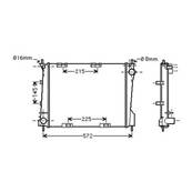 Radiateur de refroidissement moteur pour RENAULT CLIO III ph.1 2005-2009, OEM: 8200468913, Neuf