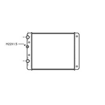 Radiateur de refroidissement moteur pour VOLKSWAGEN POLO III ph.1 1994-1999, OEM: 6N0121253K, Neuf