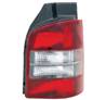 Feu arrière droit pour VOLKSWAGEN TRANSPORTER T5, 2003-2009, (hayon), rouge/blanc, fond noir, Neuf