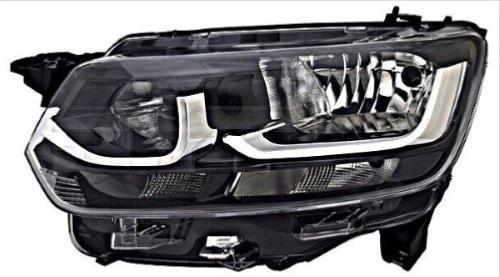 Phare optique droite pour TOYOTA PROACE CITY depuis 2019, H1+H7, électrique, avec moteur, feu de jour, W21-5W, Neuf