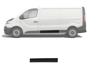 Moulure baguette centrale sur porte latérale gauche pour NISSAN NV300 depuis 2016 >, Noire, Neuve