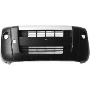 Pare chocs avant pour FIAT FIORINO III Cargo, 2008-2016, trous antibrouillard, noir & argenté