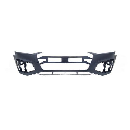 Pare-chocs avant pour AUDI A5 II phase 2 depuis 2020, trous radar, supports capteurs, cache-crochet, Avec marquages pour perçage radar, trous lave-phares, modèle S-line, Neuf à peindre