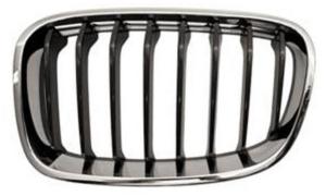 Grille de radiateur avant gauche pour BMW SERIE 1 F20 de 2011 à 2015, mod sport, noire/chromée