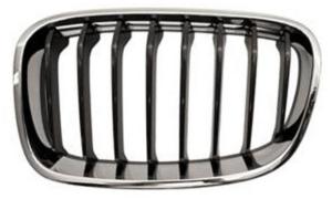 Grille de radiateur avant gauche pour BMW SERIE 1 F20 de 2011 à 2015, mod sport, noire/chromée