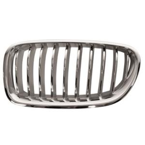 Grille de radiateur avant gauche pour BMW Serie 5 F10N, 2013-2016, chromée/titane, Mod. MODERN LINE, Neuve