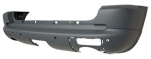 Pare chocs arrière pour MERCEDES CLASSE ML Phase 1 1998-2001 (W163), avec trous PDC et supports, Mod. Sport Neuf à peindre