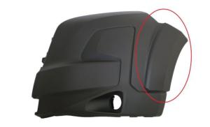 Crosse pare chocs avant gauche pour OPEL MOVANO II depuis 2024, noir, avec antibrouillard, pour mod. avec elargisseur, Neuf