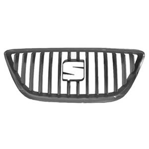 Grille calandre supérieure pour SEAT IBIZA IV ph.1 2008-2012 noire, contour chromé, pare chocs avant