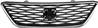 Grille de calandre supérieure pour SEAT IBIZA IV phase 2, 2012-2015, noire, contour chromé, Neuve