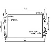 Radiateur de refroidissement moteur pour ALFA ROMEO GIULIETTA 2010-2016, OEM: 50514474, Neuf
