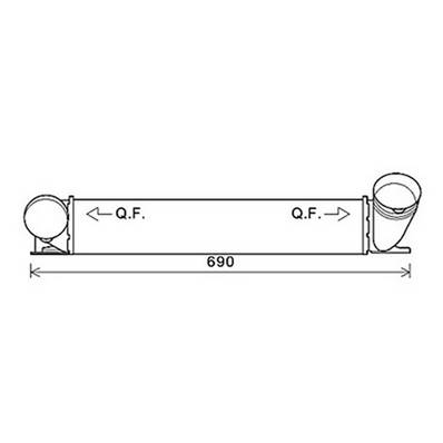Intercooler pour BMW Serie 3 E90-E91 2008-2012, OEM: 17517800680, Neuf