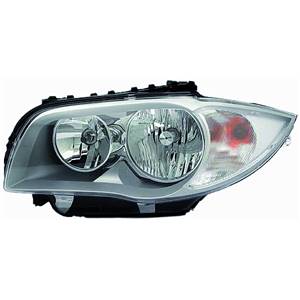 Phare Optique avant gauche gris clair pour BMW SERIE 1 E87 de 2004 à 2007, H7+H7, Neuf