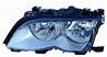 Phare Optique avant gauche pour BMW srie 3 E46 2001-2004, H7+H7, argent, Neuf