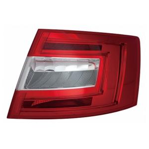 Feu arrière droit pour SKODA OCTAVIA III phase 1 2013-2016, Mod. Berline, à LED, Rouge Incolore, Neuf