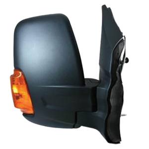 Rétroviseur droit manuel pour FORD TRANSIT Mk8 phase 1 2014-2019, (bras court), clignotant orange, noir