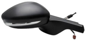 Rétroviseur droit pour CITROËN C3 III phase 2 depuis 2020, câbles, noir, avec sonde, avec feu, convexe, 4 PIN, coque noire, Neuf