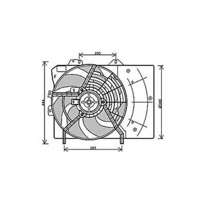 Ventilateur Radiateur moteur pour CITROËN C3 I ph.1 2002-2005, OEM: 1253H0, Neuf