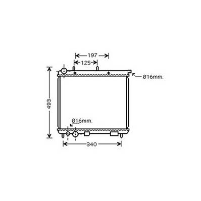 Radiateur de refroidissement moteur pour CITROËN C3 I ph.1 2002-2005, OEM: 1330C1, Neuf