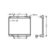Radiateur de refroidissement moteur pour PEUGEOT EXPERT II 2007-2016, OEM: 1330E7, Neuf