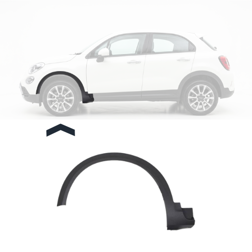 élargisseur contour d'aile avant gauche pour FIAT 500X 2018-2023, Noir, Neuf