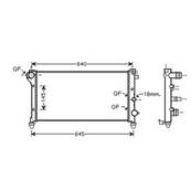 Radiateur de refroidissement moteur pour FIAT PANDA II ph.1 2003-2012, OEM: 51773192, Neuf