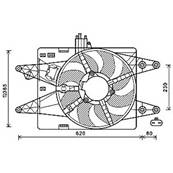 Ventilateur Radiateur moteur pour FIAT DOBLO I ph.1 2001-2005, OEM: 46759753, Neuf