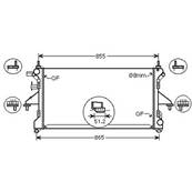 Radiateur de refroidissement moteur pour FIAT DUCATO III ph.1 2006-2014, OEM: 1367532080, Neuf