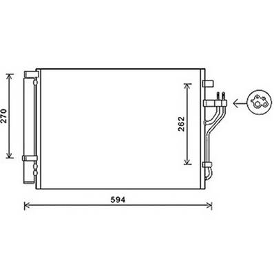 Condenseur de Climatisation pour HYUNDAI ix35 ph.1 2010-2013, OEM: 976062Y000, Neuf