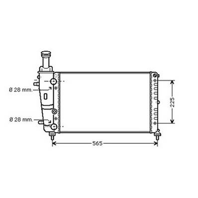 Radiateur de refroidissement moteur pour LANCIA Y ph.1 1996-2003, OEM: 46414171, Neuf