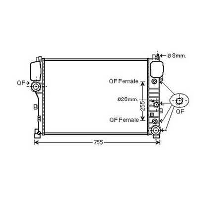 Radiateur de refroidissement moteur pour MERCEDES CLASSE S 2005-2009 (W221), OEM: 2215000003, Neuf
