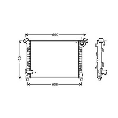 Radiateur de refroidissement moteur pour MINI ONE/COOPER R50/R53 2004-2006, OEM: 17117570821, Neuf