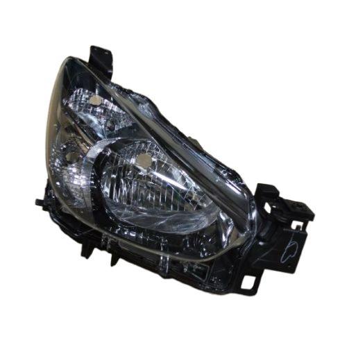 Phare avant droit pour MAZDA 2 III 2015-2018, H4, avec réglage électrique, parabole noire, Neuf