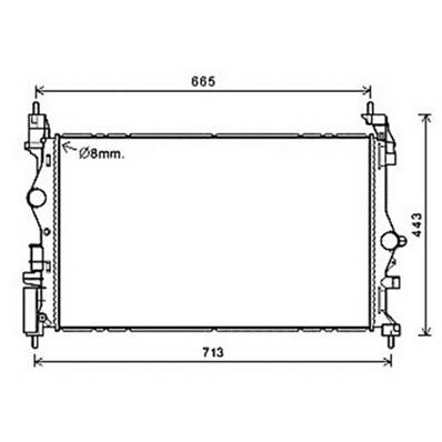 Radiateur de refroidissement moteur pour OPEL CORSA E 2015-2019, OEM: 1300368, Neuf