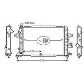 Radiateur de refroidissement moteur pour OPEL ZAFIRA B ph.2 2008-2011, OEM: 1300269, Neuf