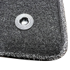 Kit 2 Tapis de sol Auto pour RENAULT KANGOO VP/FOURGON II depuis 2008, avec sigle KANGOO, moquette noire et clips, Neuf