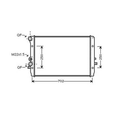 Radiateur de refroidissement moteur pour SEAT LEON I 1998-2005, OEM: 1J0121253AC, Neuf
