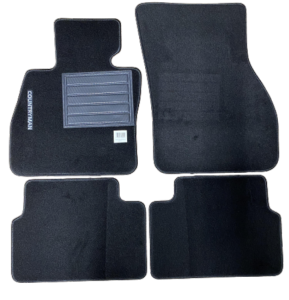 Kit 4 Tapis de sol Auto pour MINI COUNTRYMAN F60, depuis 2017, avec sigle COUNTRYMAN, moquette noire, Neuf