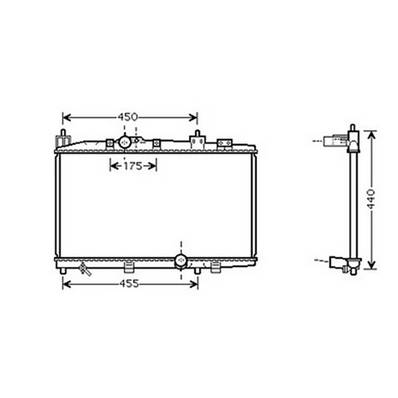 Radiateur de refroidissement moteur pour TOYOTA YARIS I ph.2 2003-2005, OEM: 164003308087, Neuf