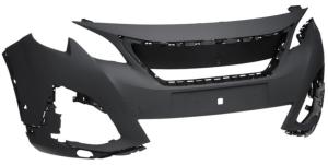 Pare chocs avant pour PEUGEOT 5008 II 2017-2020, 2 trous capteurs radar, PDC, modèle avec phares à LED, Neuf à peindre