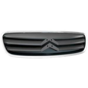 Grille de calandre supérieure pour CITROËN C2 phase 2, 2008-2010 contour chromé, fermée (sans logo)