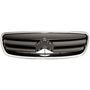 Grille de calandre supérieure pour CITROËN C2 ph.2, 2008-2010, contour chromé, ouverte, (sans logo)