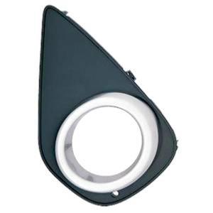 Grille de calandre gauche TOYOTA YARIS III phase 2, 2014-2016, noire, trou pour feu antibrouillard, cadre satiné, Mod. HYBRID, Neuve