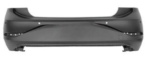 Pare chocs arrière pour VOLKSWAGEN POLO VI phase 2 depuis 2021, avec cache crochet, 6 trous PDC + Supports, Neuf à peindre